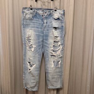 Tomgirl American Eagle Outfitters Light Blue Distressed Jeans